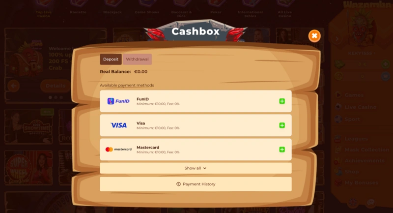 Wazamba Payment